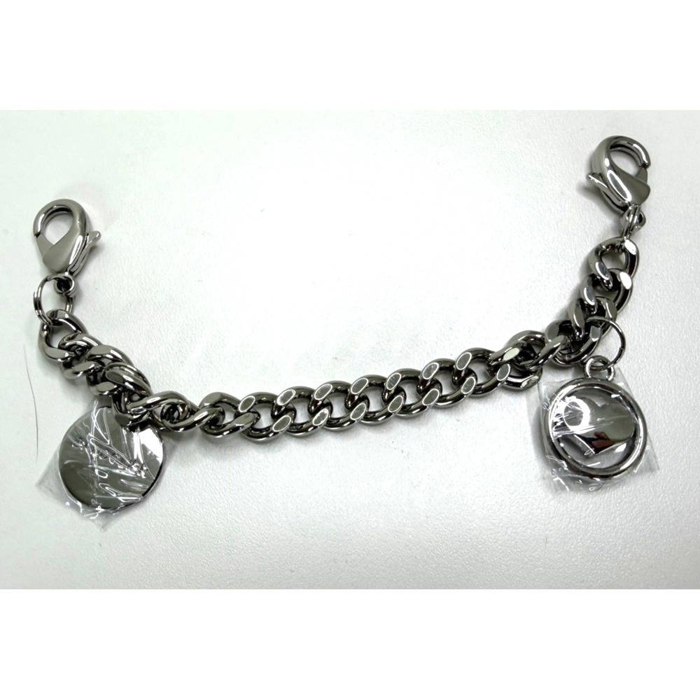 Bandolier Wristlet Circle Heart Charm Silver Strap for Bandolier Phone Case New - Picture 2 of 5